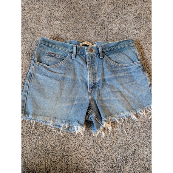 Lee Pants - Lee Vintage Regular Fit Denim Cutoff Shorts Light Wash High Rise Blue 36 Waist